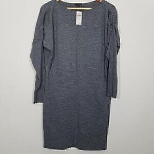 NWT Ann Taylor 100% Extrafine Merino Wool Dolman Sleeve Sweater Dress Size XS